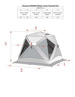 Палатка HIGASHI Winter Camo Pyramid Hot