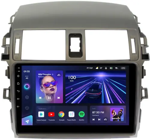 Магнитола для Toyota Corolla 150 2006-2013 (рамка тип 2) - Teyes CC3L монитор 9" IPS на Android 10, CarPlay, 4G SIM-слот