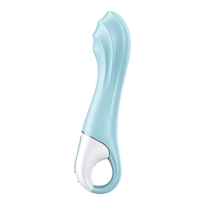 Голубой вибромассажер Air Pump Vibrator 5+ - 21 см. (Цвет: голубой)