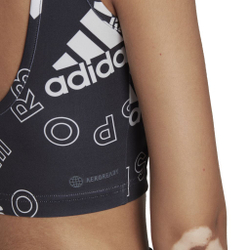 Женский топ теннисный Adidas Designed To Move Graphic Crop Top W - black/white