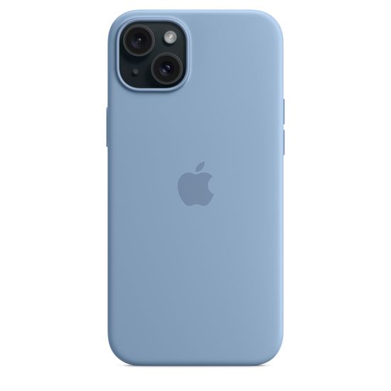Силиконовый чехол Apple для iPhone 15 Plus MagSafe Голубой
