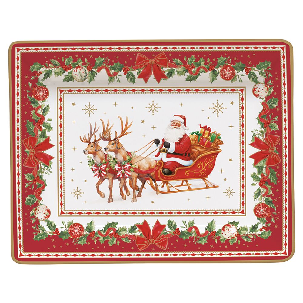 Поднос декоративный Christmas Heritage, 14х11 см