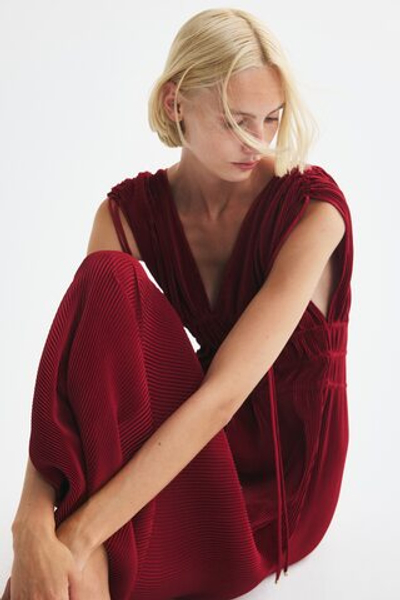 Платье со шнурками на плечах - H&M