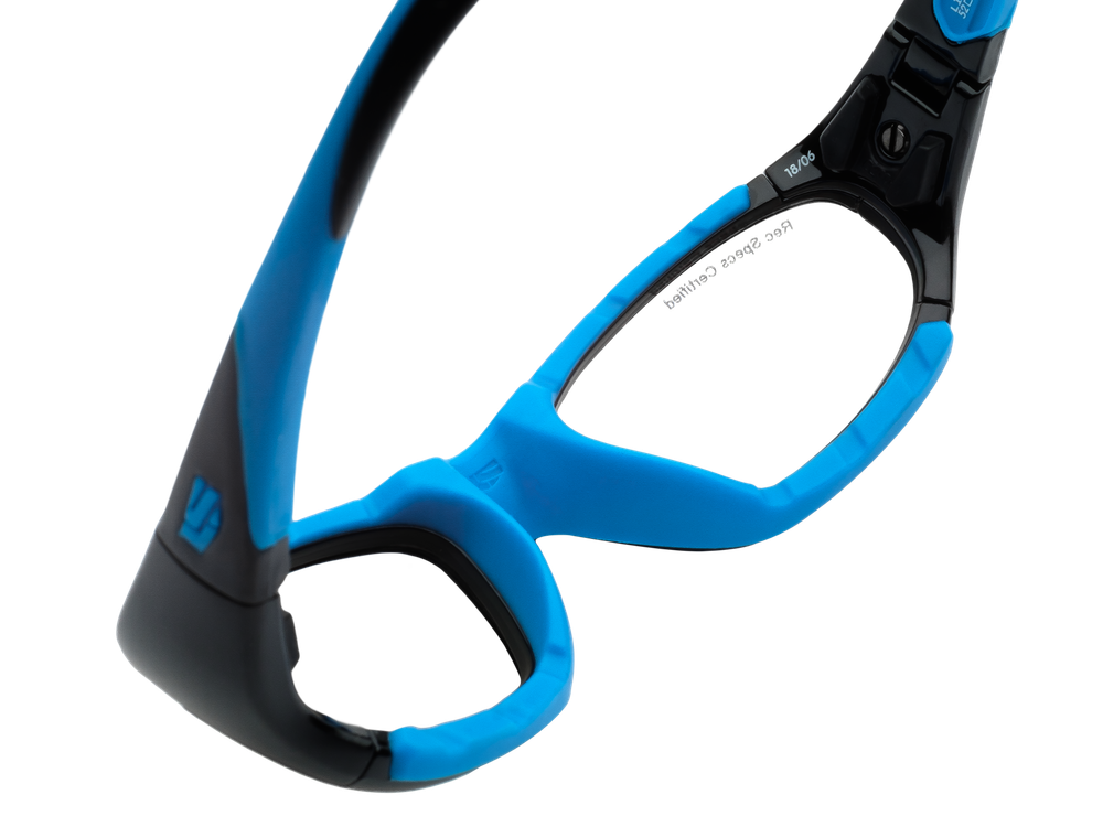 Спортивные очки с диоптриями Rec Specs / Rs-40 / Matte Black / Cyan / детские до 10 лет