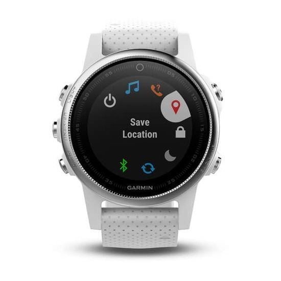 Спортивные смарт часы Garmin Fenix 5S - в белом корпусе с белым ремешком 010-01685-00