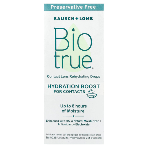 Biotrue, капли для увлажнения контактных линз, 10 мл (0,33 жидк. унции)