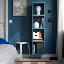 IKEA EKET  (ИКЕА ЕКЕТ)  -  Комбинация подвесных шкафов - тёмный серо-синий 140x35x35 см