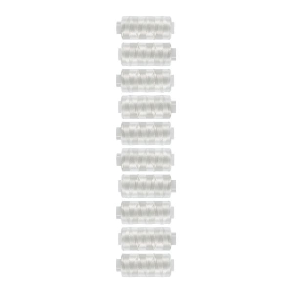 Нитки лавсан 170Л 100% полиэфир 100 м, 10 шт, 001 белый