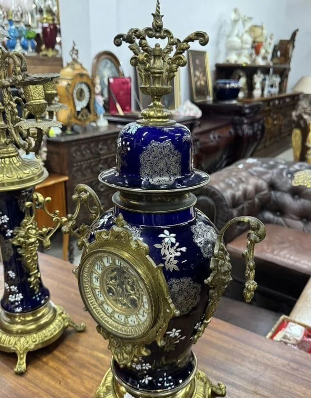 Каминный комплект часы и канделябры 2 шт