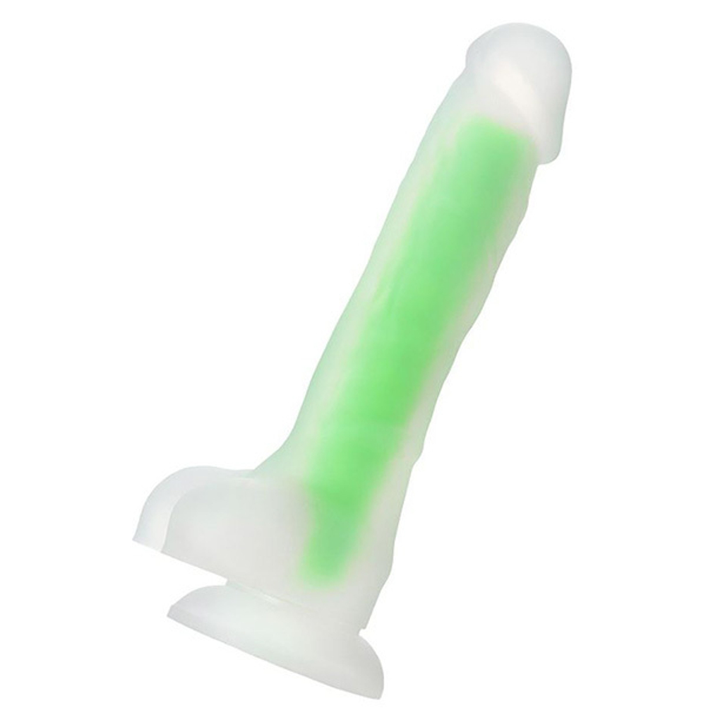 Прозрачно-зеленый светящийся в темноте фаллоимитатор 22см ToyFa Beyond Clark Glow 872001