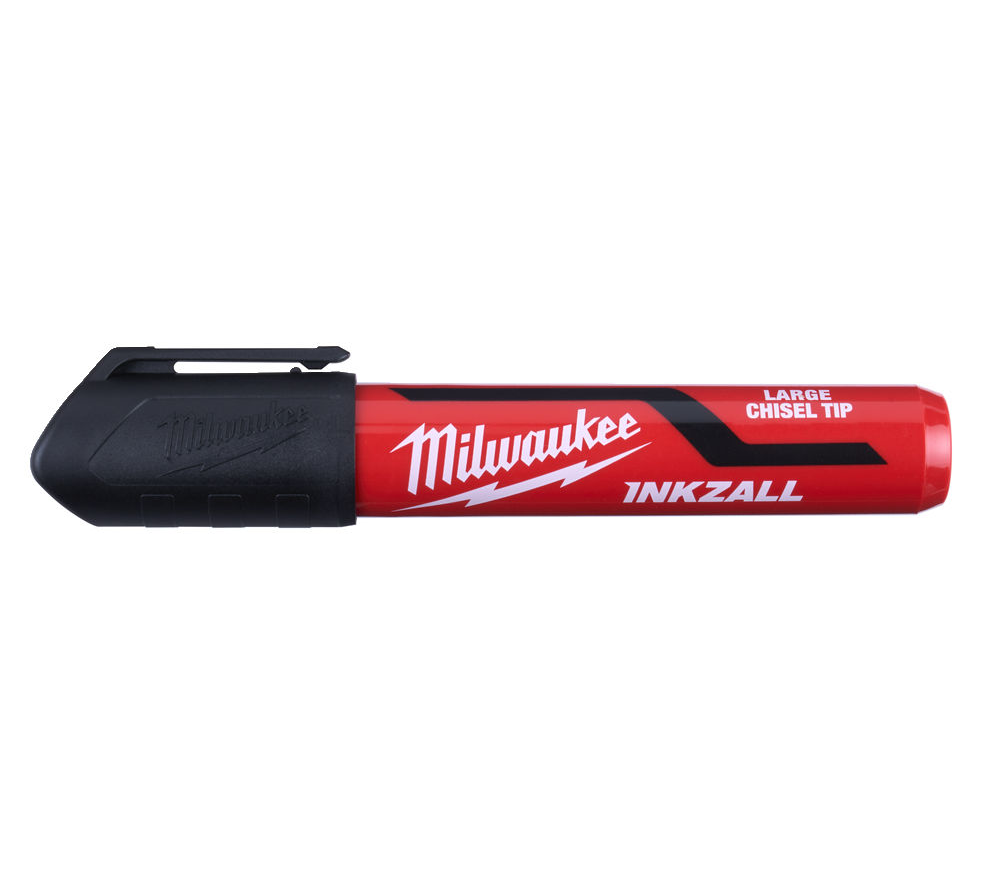 Маркер строительный  Milwaukee INKZALL для стройплощадки большой Черный, скошенный наконечник