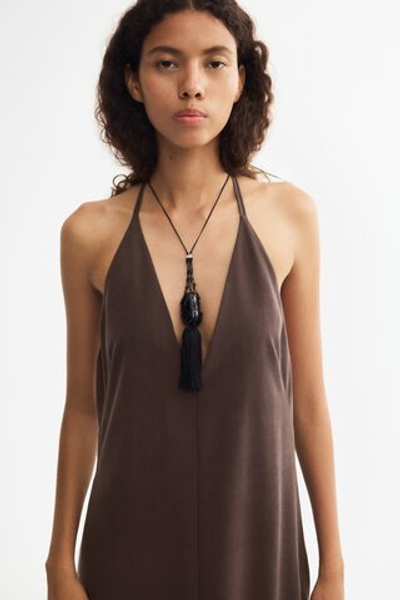 Платье из крепа с бретелью через шею - H&M