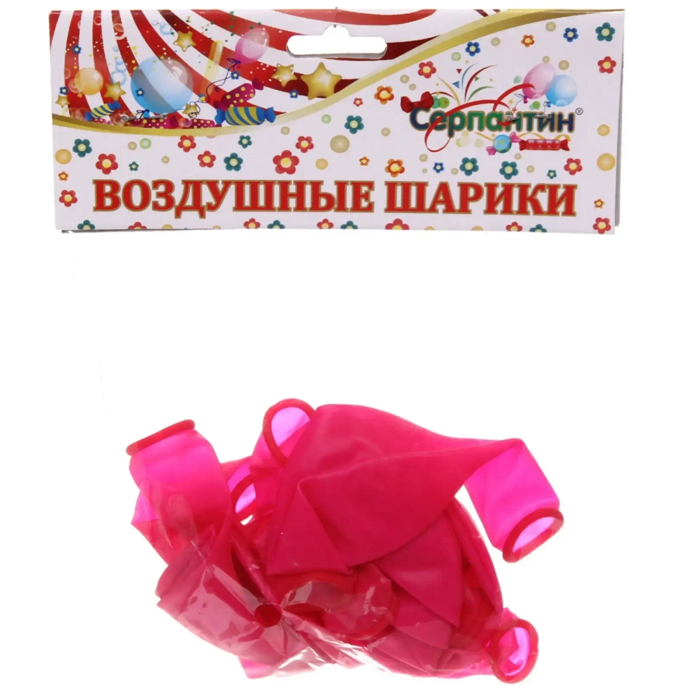 Воздушные шары «Кристалл» 10шт 12»/30см розовый