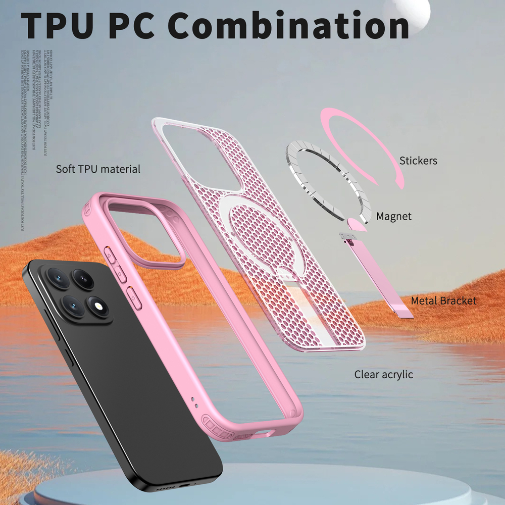 Прозрачный чехол Mesh Pro Magnetic Case для Xiaomi 17