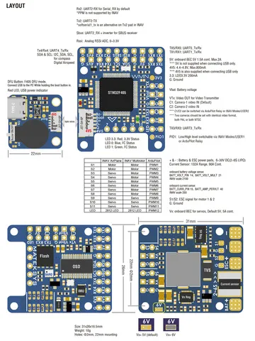 Полётный контроллер Matek F405-WMN