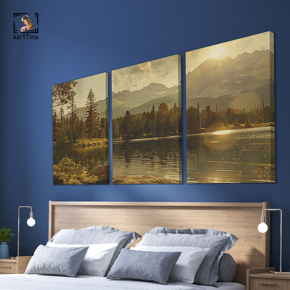 Картина karTTina "Затонувшие деревья", 150 см х 70 см
