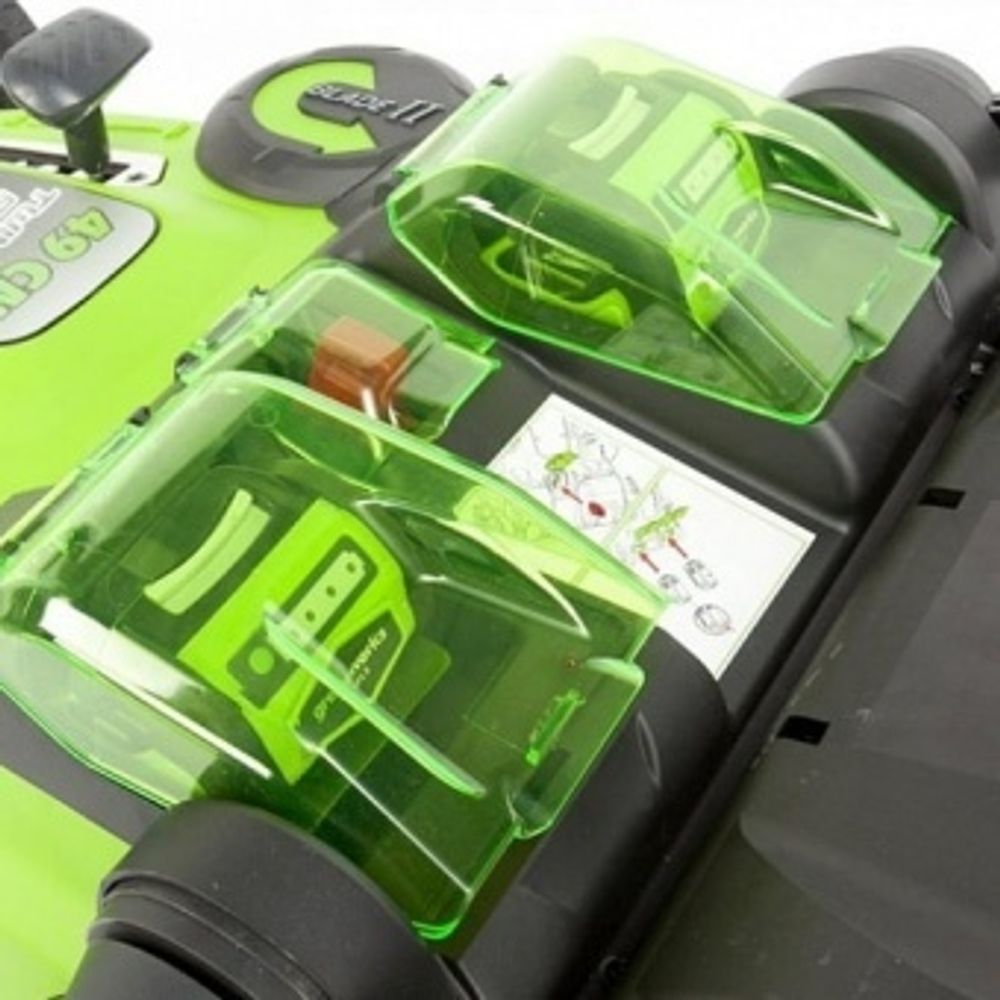 Аккумуляторная газонокосилка Greenworks G40LM49DBК5 TwinForce, 40v, 49 см, АКБ 5 А·ч и ЗУ