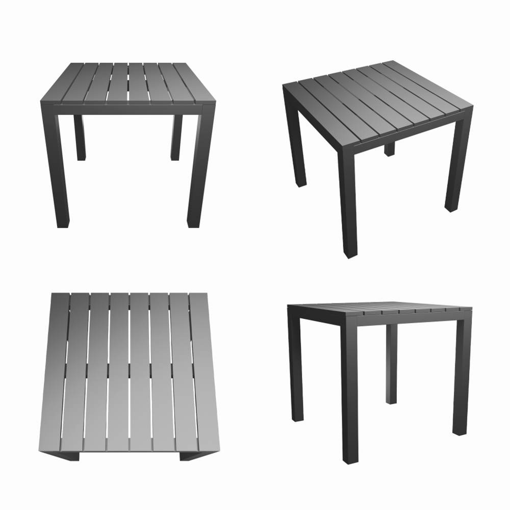 Стол обеденный Ideal Patio ДОЛЛА алюминий 80х80 см (4 ножки) резервный дубль