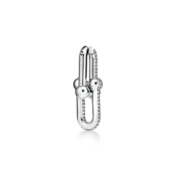 Серьги из белого золота 18k с бриллиантами, Tiffany 💠Hard Wear Large
