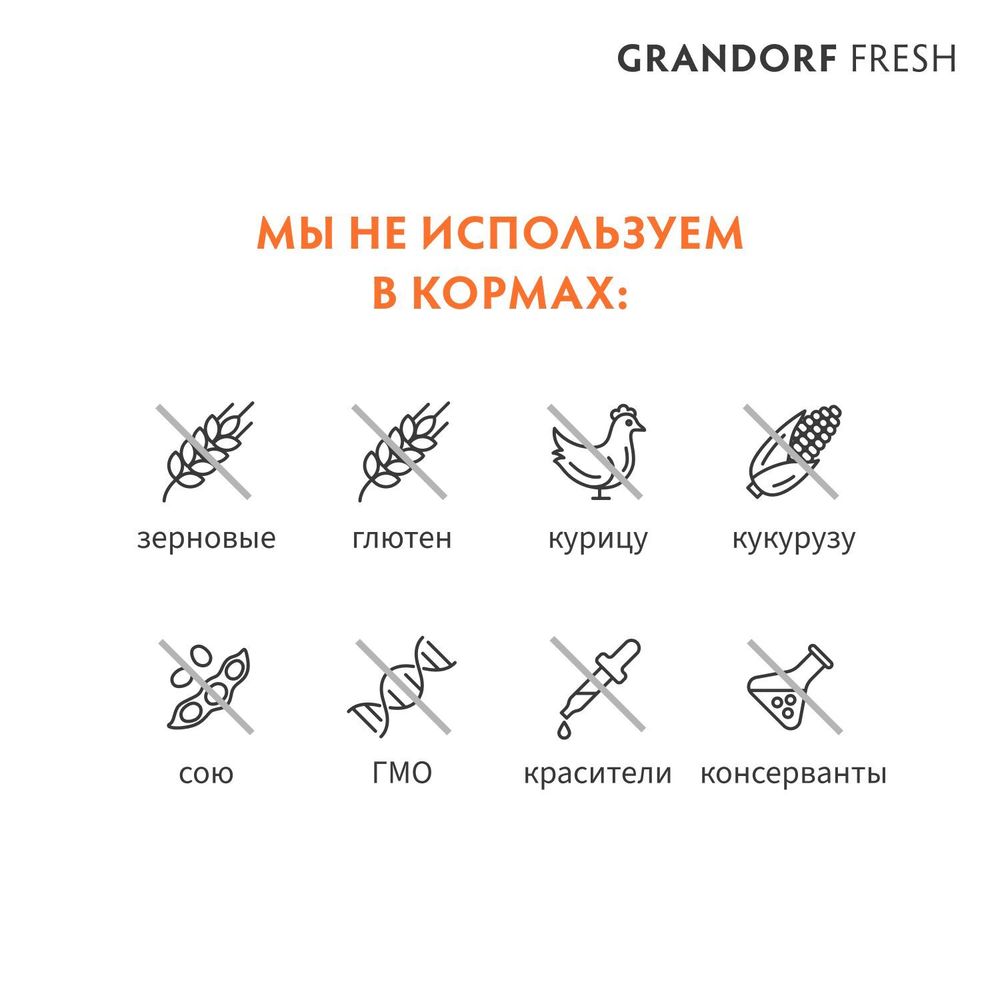 Сухой корм GRANDORF Fresh Cat STERILISED Lamb&Sweet Potato для стерилизованных кошек из свежего мяса ягненка с бататом