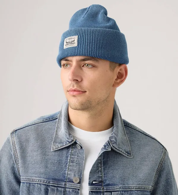 Шапка LEVI'S BACKPATCH BEANIE DUSKY INDIGO