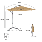 Зонт садовый Green Glade 8003 светло-коричневый