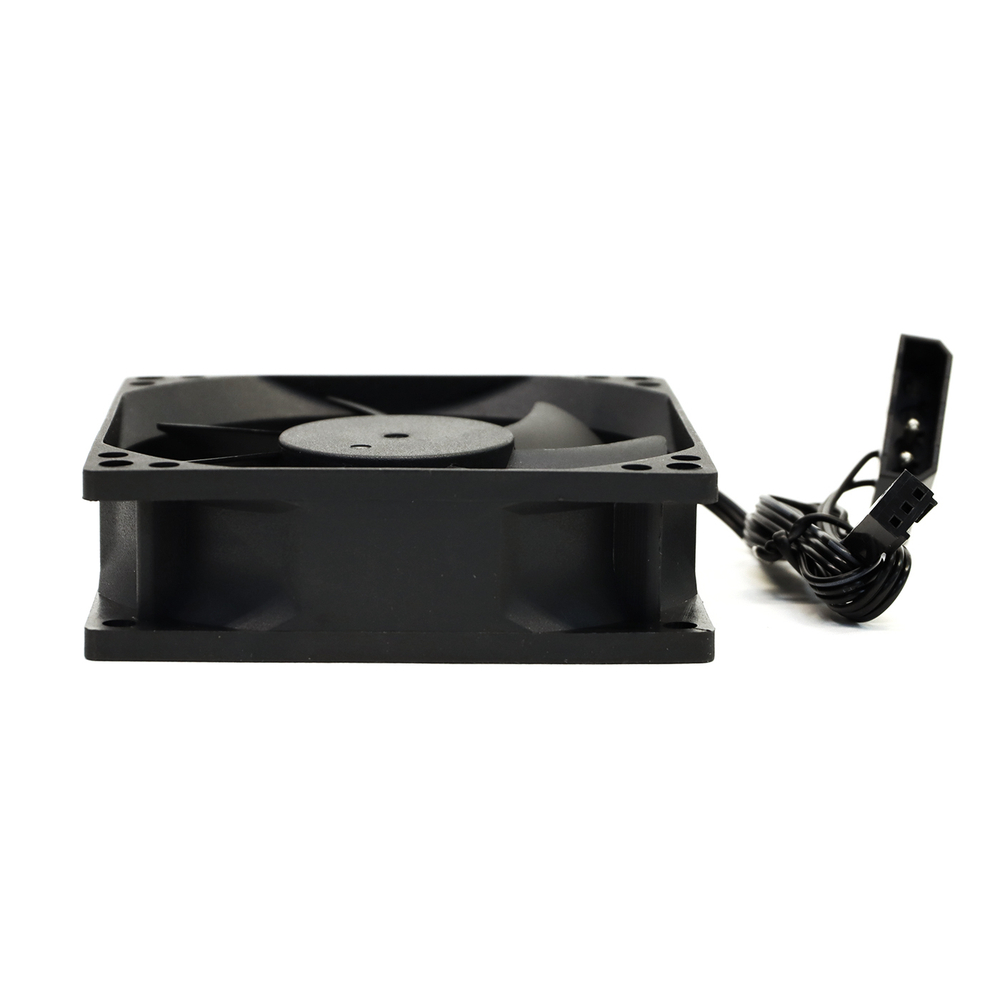 Вентилятор BaseTech V1, 80мм, 3-pin+Molex, черный, Bulk, 2400rpm, 46.2CFM, 22дБ (BT-F80X25-3PB)