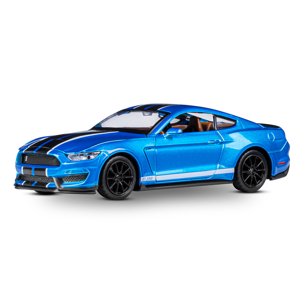 Модель 1:32 Ford Shelby GT350, синий, свет, звук, откр. двери, капот и багажник