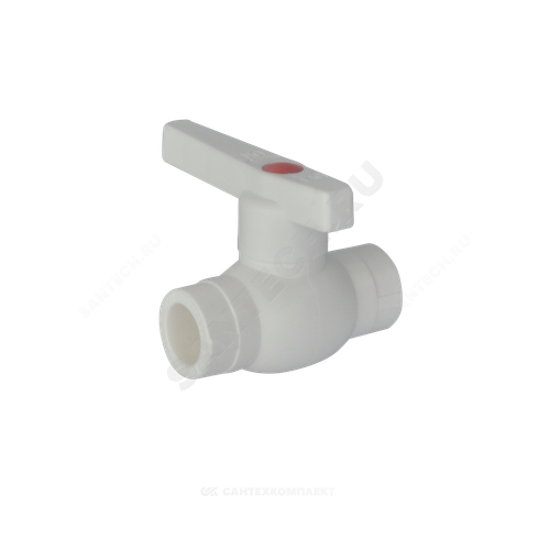 Кран шаровой PP-R белый Дн 20 внутренняя пайка OPTIMA VALFEX VALF 10145020