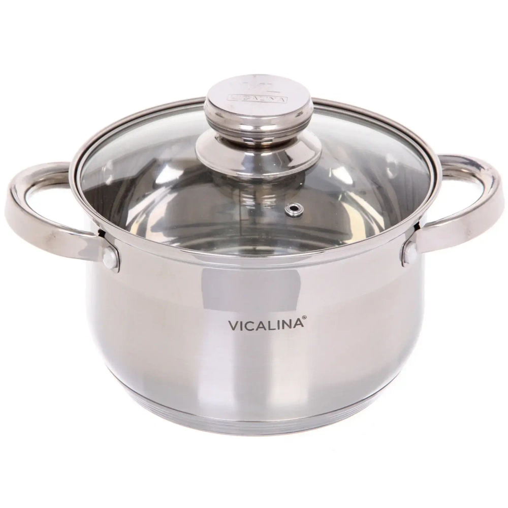 Кастрюля из нержавеющей стали VICALINA 2,7л, индукция, VL-7012