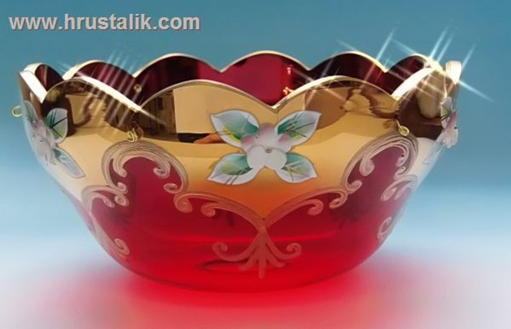 Смальта красная золото. Розетка №14