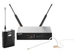 SHURE QLXD14E/153T G51 радиосистема с поясным передатчиком и ушным микрофоном MX153T (телесный)