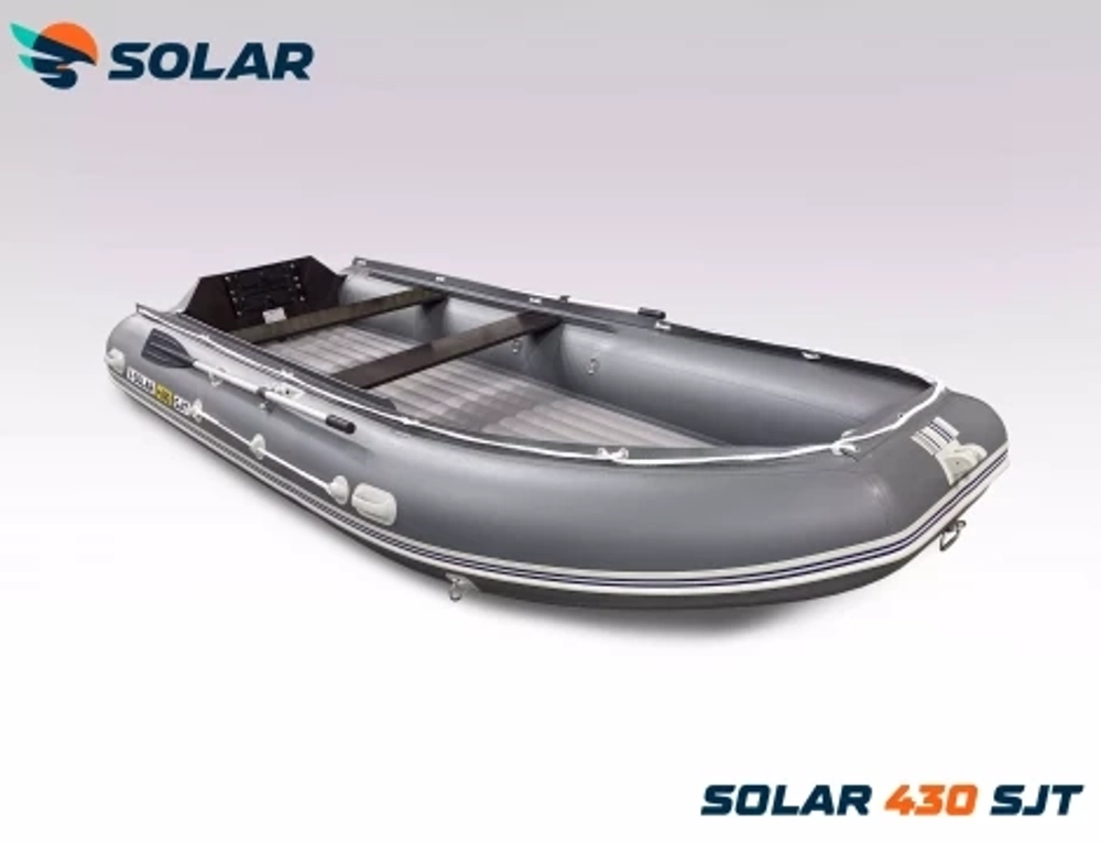 Лодка надувная моторная solar-430 super jet tunnel