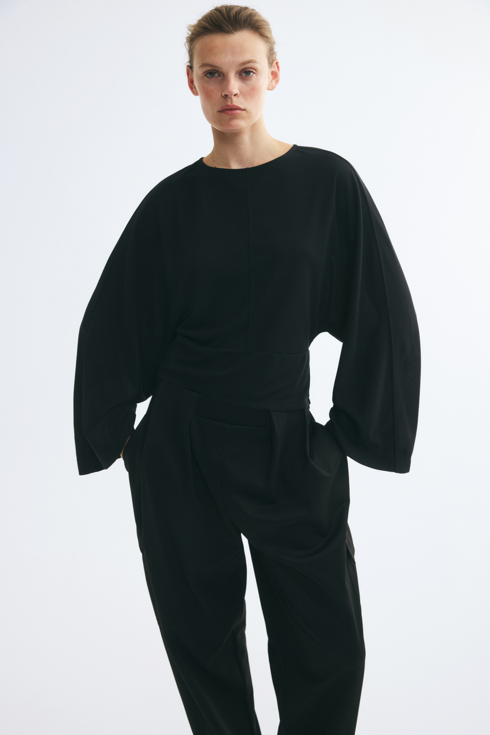 Топ из джерси с рукавами «летучая мышь» - H&M
