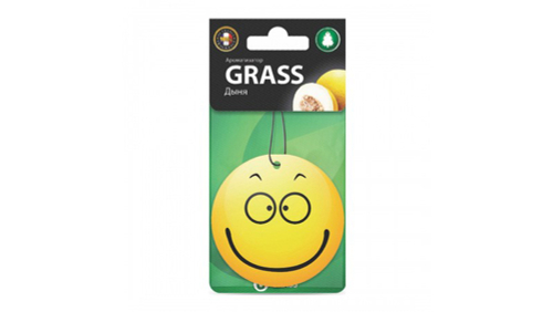 Ароматизатор автомобильный картонный Grass Смайл, дыня, 54141