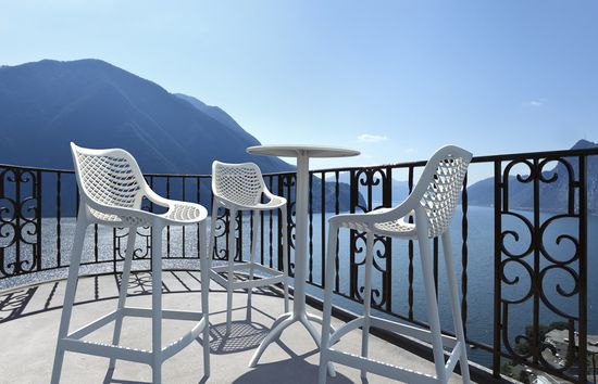 Стул пластиковый барный Air Bar 75 цвет белый