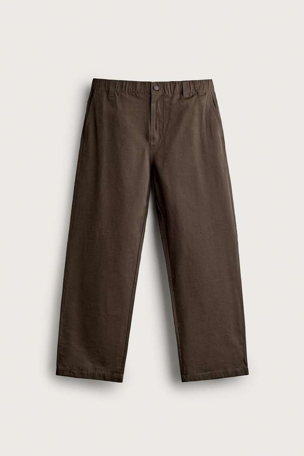 ZARA МЯГКИЕ БРЮКИ RELAXED FIT, КОРИЧНЕВЫЙ