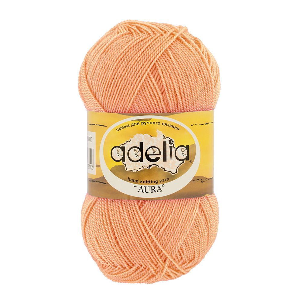 Пряжа Adelia Aura / уп.10 мот. по 50г, 250м, 031 св. оранжевый Пряжа Adelia Aura / уп.10 мот. по 50г, 250м, 031 св. оранжевый