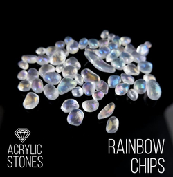 Акриловый радужный камень Rainbow Chips, 3-5мм, 100гр