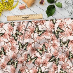 Ткань мембрана винтажные бабочки