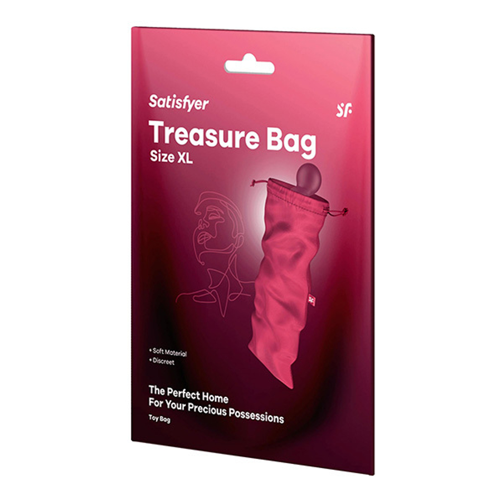 Розовый мешочек для хранения игрушек Satisfyer Treasure Bag XL