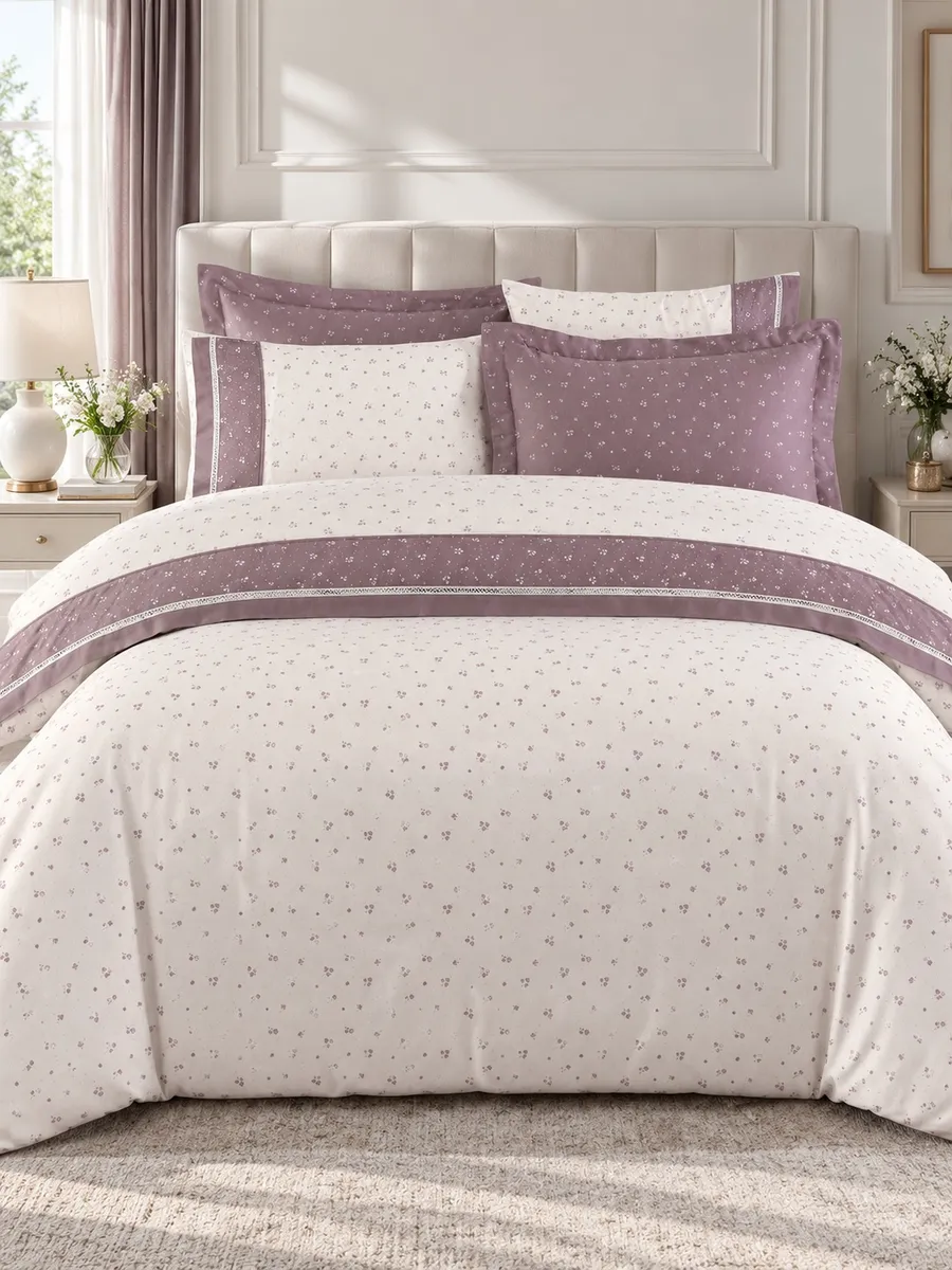 Gelin Home КПБ 6 пр. FILIZ сиреневый цвет пододеяльник 200*220, простынь 240*260, наволочки 50*70 2шт, декоративные наволочки 50*70 2шт GLNN009 — фото 3