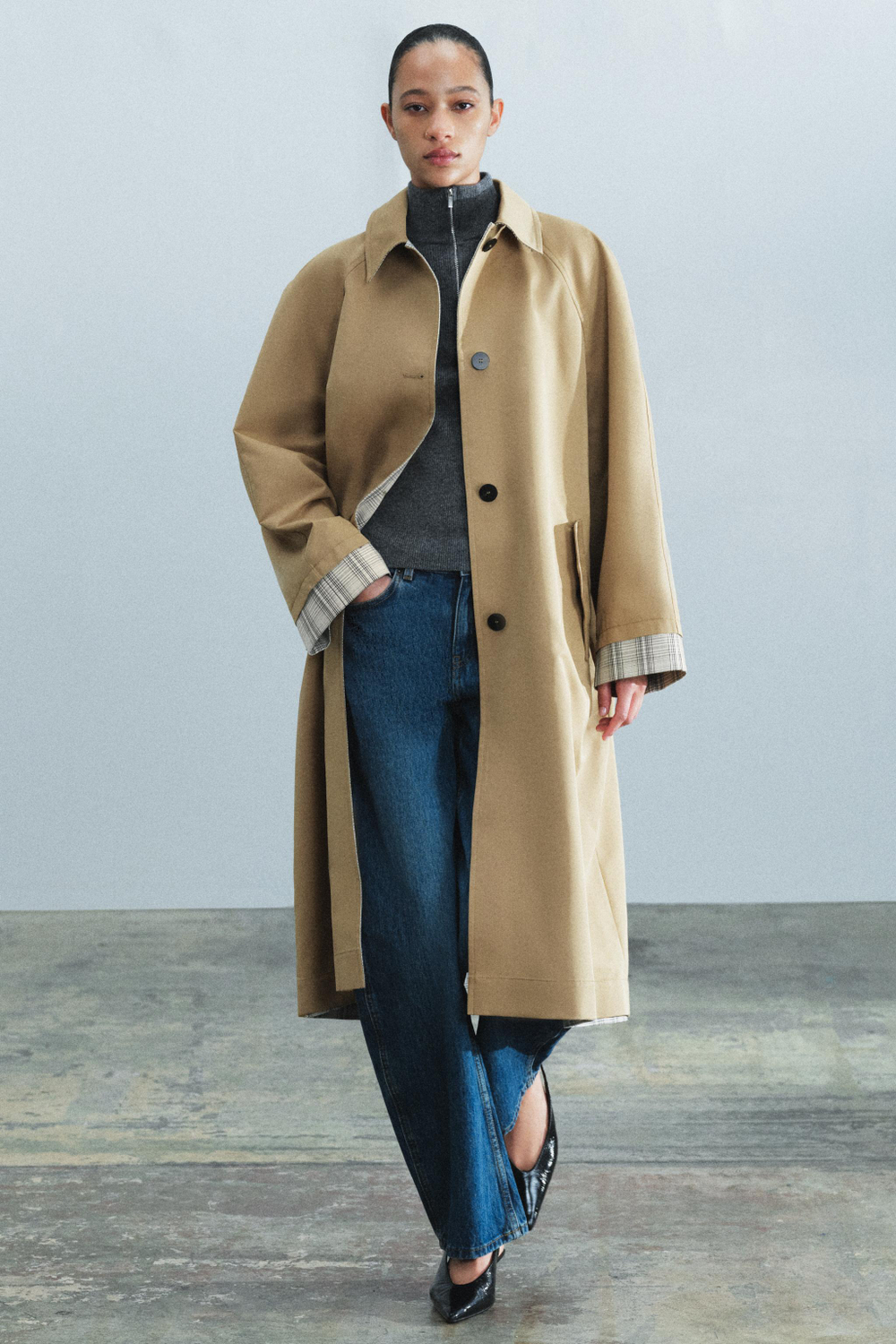 ДЛИННЫЙ ДВУСТОРОННИЙ ТРЕНЧ — ZW COLLECTION — ZARA