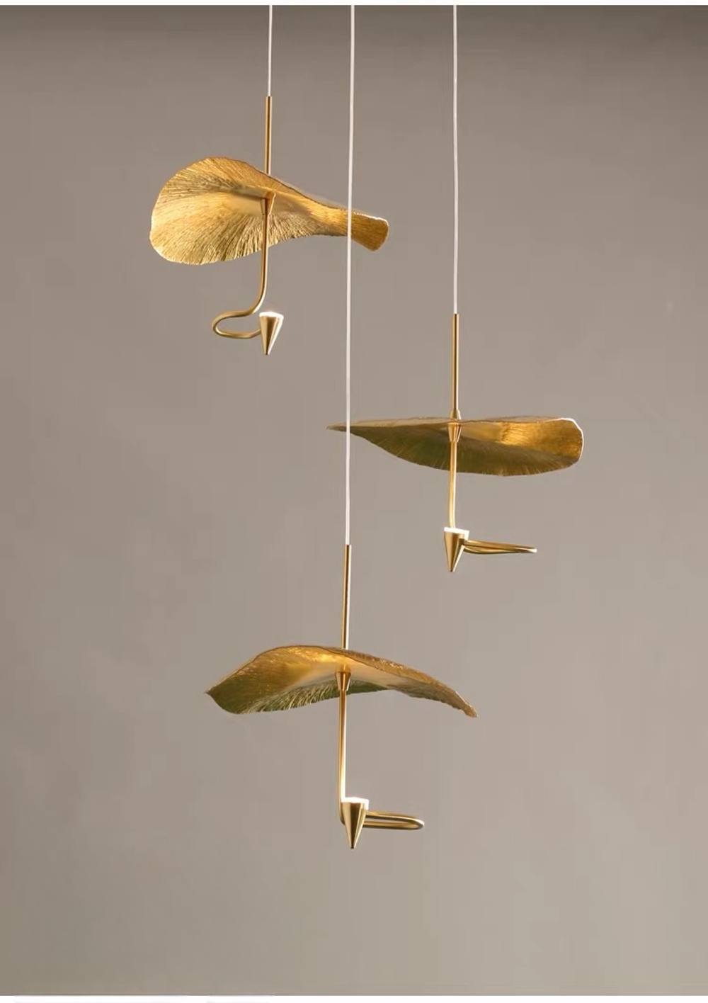 Pendant design lamp Gold Moon by Catellani & Smith (3 lampshade )