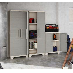 Пластиковый шкаф Keter Linear Wood Tall Cabinet