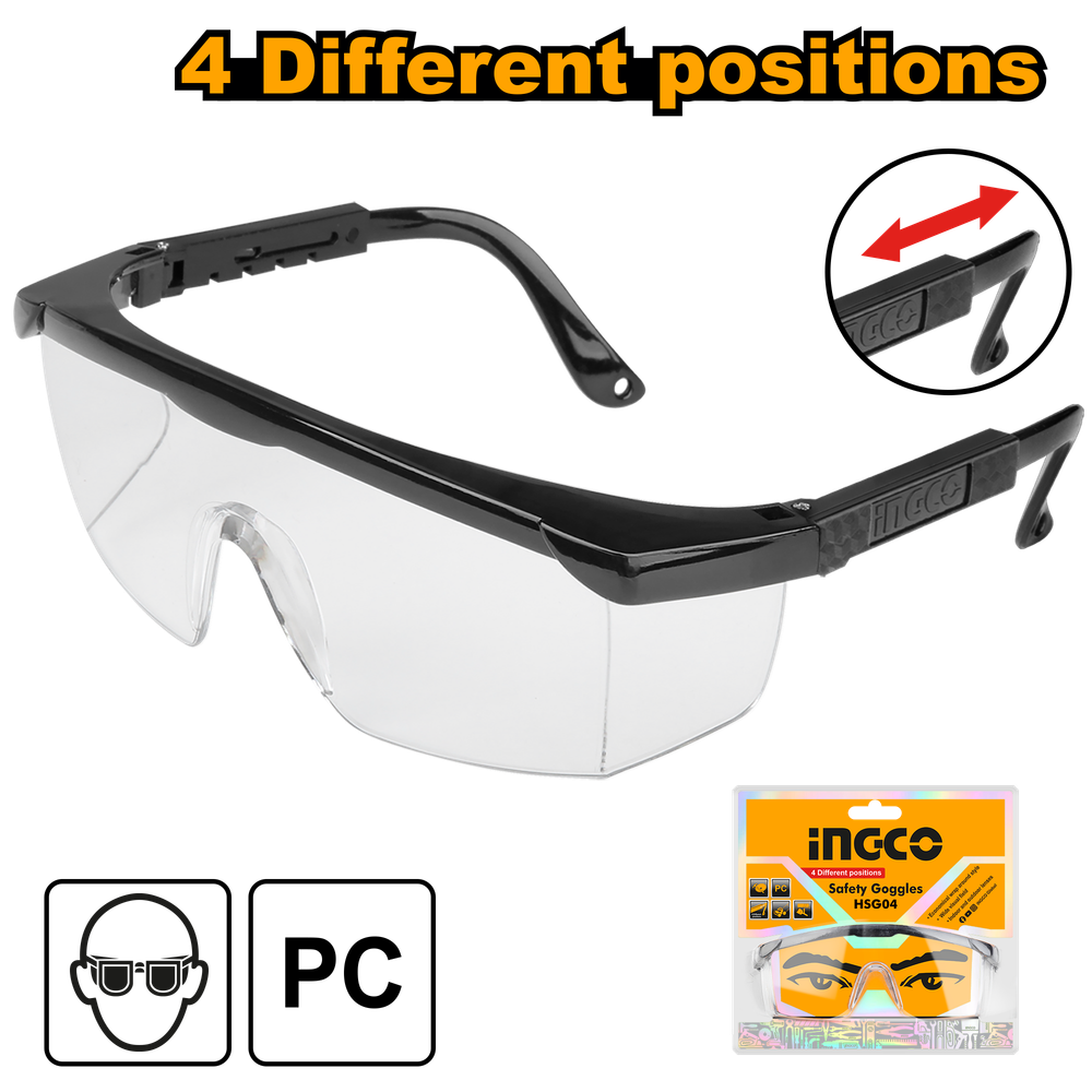 Защитные открытые очки INGCO HSG04 Защитные открытые очки INGCO HSG04