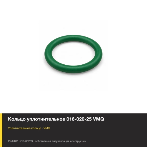 Кольцо уплотнительное 016-020-25 VMQ
