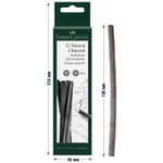 Уголь натуральный для рисования FABER-CASTELL, НАБОР 12 шт., "Pitt", толщина 5-8 мм, 129298