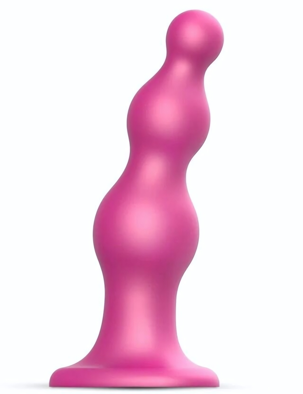 Розовая насадка Strap-On-Me Dildo Plug Beads size S (Цвет: розовый)