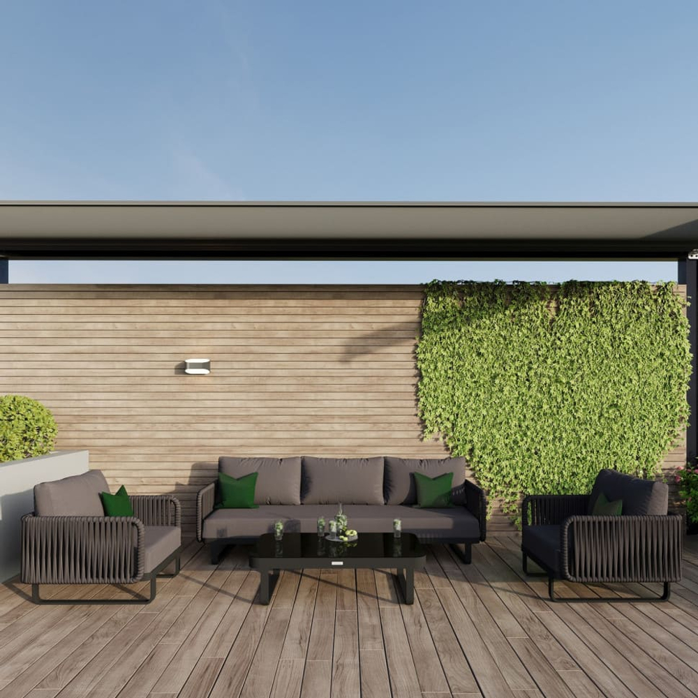 Лаунж зона Ideal Patio БЕЛЛИСА с трехместным диваном - антрацит